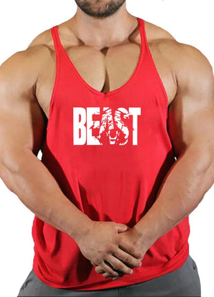 Gym Vest Fitness Shirt Muscle Man Singlet Men Tank Tops Stringer Sleeveless Sweatshirt Men's Singlets Top for Fitness Clothing www.AmBreak.com