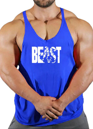 Gym Vest Fitness Shirt Muscle Man Singlet Men Tank Tops Stringer Sleeveless Sweatshirt Men's Singlets Top for Fitness Clothing www.AmBreak.com