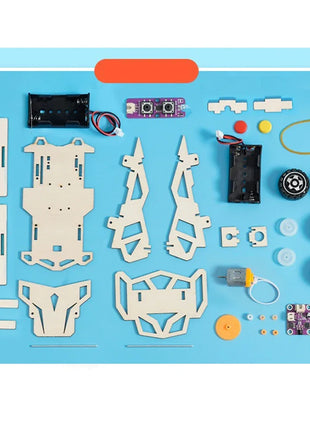DIY Wooden Remote Control Car Wooden Four Wheel Drive Racing Assembling Science Experiment Kits KIDS STEM Educational Toy