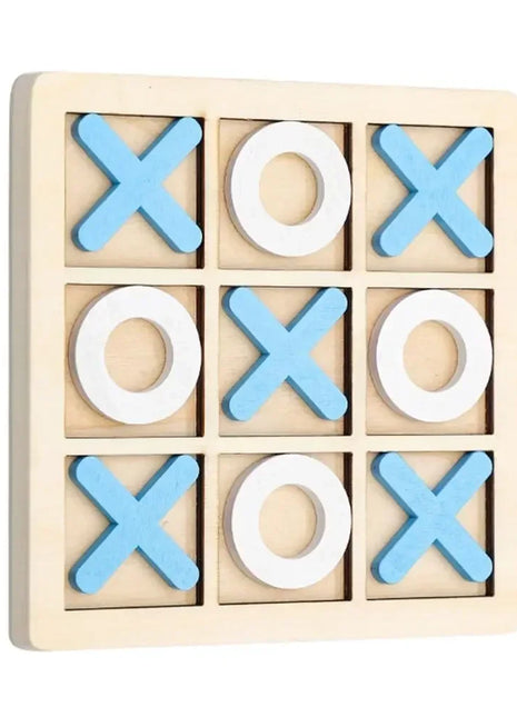 Wooden Chessboard Game Tic Tac Toe 9 "x9" Children's Desktop Toy Gift Double Interactive Family Game Puzzle Thinking Training