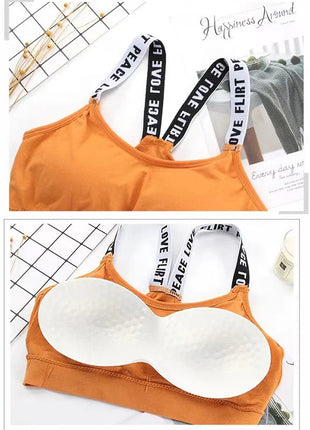 Women Sexy Sports Bra Tops For Gym Top Fitness Yoga Female Pad Sportswear Vest Tank Tops Sport Push Up Sports Bras Underwear www.AmBreak.com