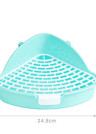 Rabbit Litter Tray Toilet Animal Potty Trainer Bunnies Corner Toilet Box for Ferret Hamster Dragon Cat Guinea Pig Dutch Supplies www.AmBreak.com