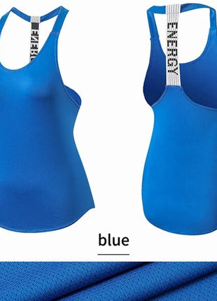 Women Gym Tops Black Sleeveless Yoga Top Women Fitness Shirt Gym Vest Running workout Sports Tops Letter Backless Shirt www.AmBreak.com