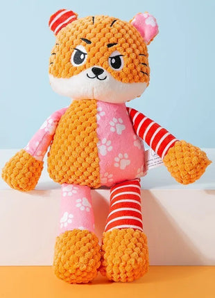 Pet Plush Toy Cat Dog Puzzle Toy Cute Animals Bite Resistant Interactive Squeaky Pet Dog Teeth Cleaning Chew Toy Pet Supplies www.AmBreak.com