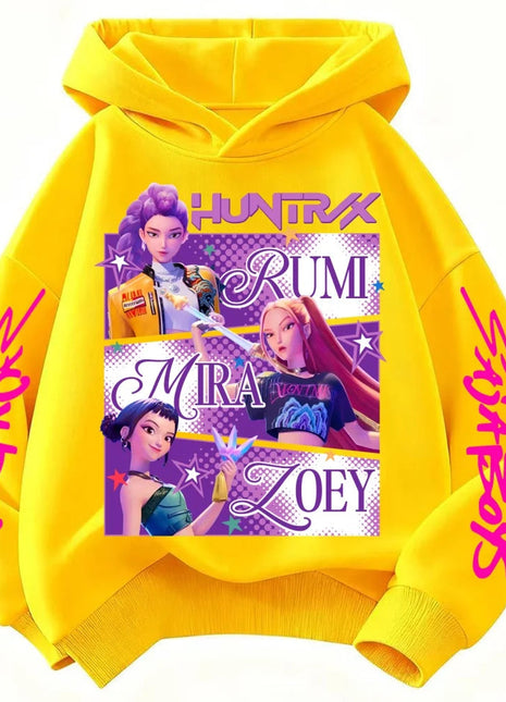 KPop Demon Hunters Huntrix Hoodie Kids Clothes Princess Girls Clothing Fashion Boys Clothes Spring Autumn Sweatshirt Child Tops www.AmBreak.com
