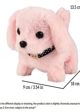 Pet Companion Battery Operated Toy Plush puppy pet electronic interactive toy  walking barking wagging tail Simulation puppy www.AmBreak.com