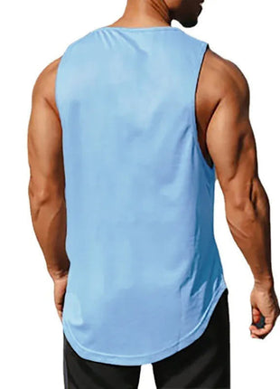 Summer Men's Gym Tank Top Fitness Training Clothing Quick-drying Loose Bodybuilding Sleeveless Shirt Men Fashion Basketball Vest www.AmBreak.com