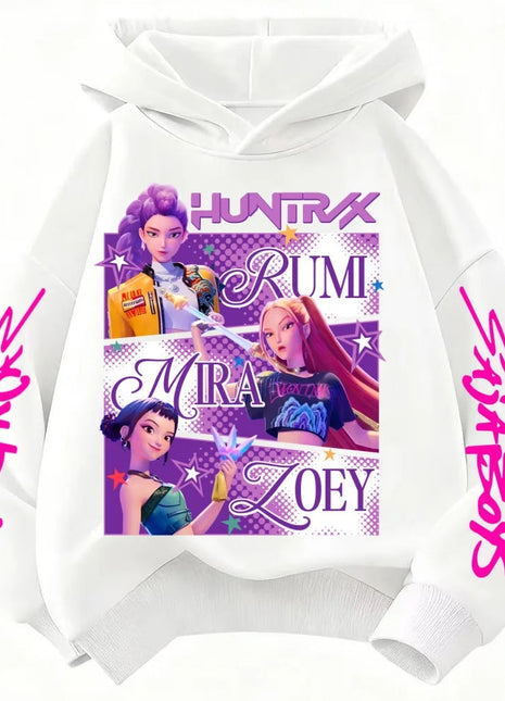 KPop Demon Hunters Huntrix Hoodie Kids Clothes Princess Girls Clothing Fashion Boys Clothes Spring Autumn Sweatshirt Child Tops www.AmBreak.com