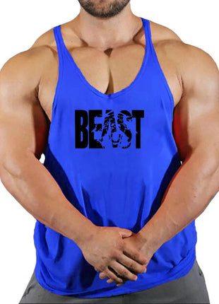 Gym Vest Fitness Shirt Muscle Man Singlet Men Tank Tops Stringer Sleeveless Sweatshirt Men's Singlets Top for Fitness Clothing www.AmBreak.com