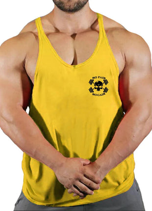 Gym Vest Fitness Shirt Muscle Man Singlet Men Tank Tops Stringer Sleeveless Sweatshirt Men's Singlets Top for Fitness Clothing www.AmBreak.com