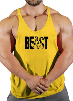 Gym Vest Fitness Shirt Muscle Man Singlet Men Tank Tops Stringer Sleeveless Sweatshirt Men's Singlets Top for Fitness Clothing www.AmBreak.com