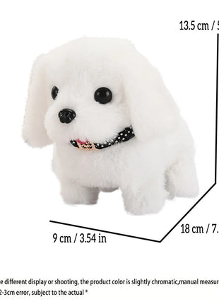 Pet Companion Battery Operated Toy Plush puppy pet electronic interactive toy  walking barking wagging tail Simulation puppy www.AmBreak.com