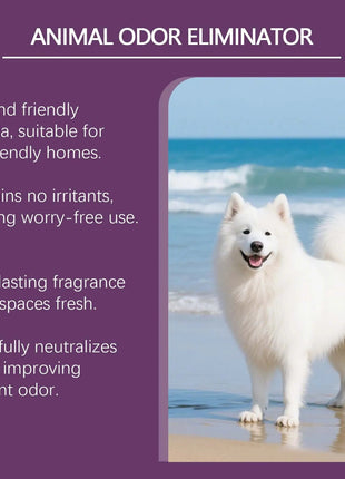 Pet deodorant spray, clean odor, clean dog and cat litter, litter, antibacterial disinfection, pet deodorant www.AmBreak.com
