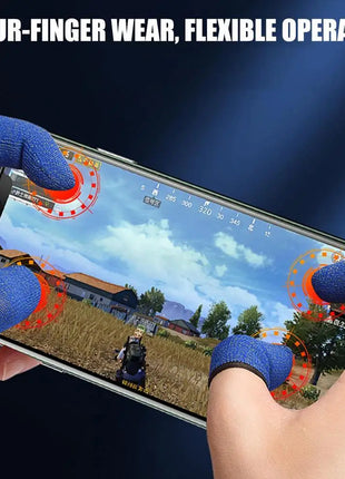 Video Game Finger Sleeves Mobile Phone Game Thumb Finger Protector Nonslip Anti-sweat Carbon Fiber Thumb Sleeve for Touch Screen