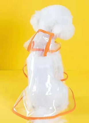 Pet Dog Puppy Transparent Rainwear Raincoat Pet Hooded Waterproof Jacket Clothes Soft PVC Small Dogs Raincoat Puppy Rain Poncho www.AmBreak.com