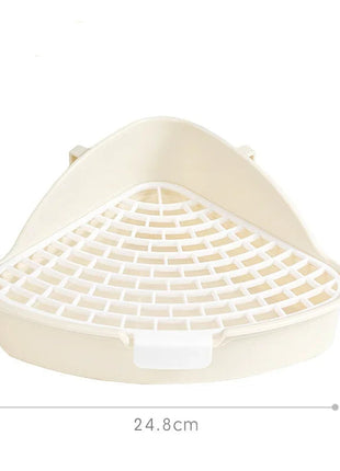 Rabbit Litter Tray Toilet Animal Potty Trainer Bunnies Corner Toilet Box for Ferret Hamster Dragon Cat Guinea Pig Dutch Supplies www.AmBreak.com