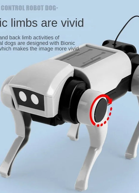 Rc Robot Children's Remote Control Mechanical Dog Toy Science Teaching Diy Assembling Model Electric Set Toys for Boys Kids Gift