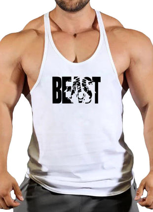 Gym Vest Fitness Shirt Muscle Man Singlet Men Tank Tops Stringer Sleeveless Sweatshirt Men's Singlets Top for Fitness Clothing www.AmBreak.com