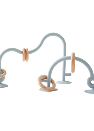 Baby Toy Silicone Educational Toys Infant Montessori Toy Teething Track Maze Wooden Roller Coaster Bead Baby Accessory Teether