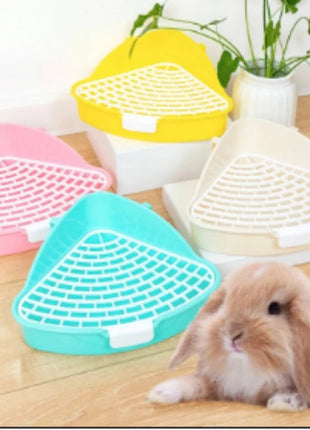 Rabbit Litter Tray Toilet Animal Potty Trainer Bunnies Corner Toilet Box for Ferret Hamster Dragon Cat Guinea Pig Dutch Supplies www.AmBreak.com