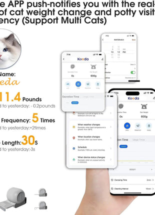 Intelligent Automatic Multiple Smart Cat Litter Box areneros para gatos Self Cleaning Litter Box for Cats Luxury Self-cleaning www.AmBreak.com