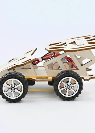DIY Wooden Remote Control Car Wooden Four Wheel Drive Racing Assembling Science Experiment Kits KIDS STEM Educational Toy