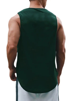 Summer Men's Gym Tank Top Fitness Training Clothing Quick-drying Loose Bodybuilding Sleeveless Shirt Men Fashion Basketball Vest www.AmBreak.com