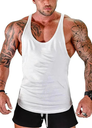 Top Gyms Men's Clothes Tank Vest Gym Shirt Undershirt Man Sportswear Bodybuilding Workout Vests Muscle Clothing Brand Fitness www.AmBreak.com