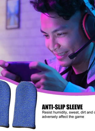 Video Game Finger Sleeves Mobile Phone Game Thumb Finger Protector Nonslip Anti-sweat Carbon Fiber Thumb Sleeve for Touch Screen