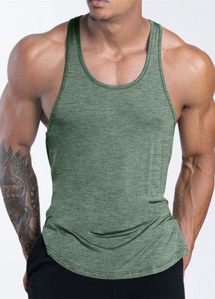 Men's Sports Fitness Tank Top Summer GYM Training  Undershirt Running Basketball Quick Drying Breathable loose Tank Top men tops www.AmBreak.com