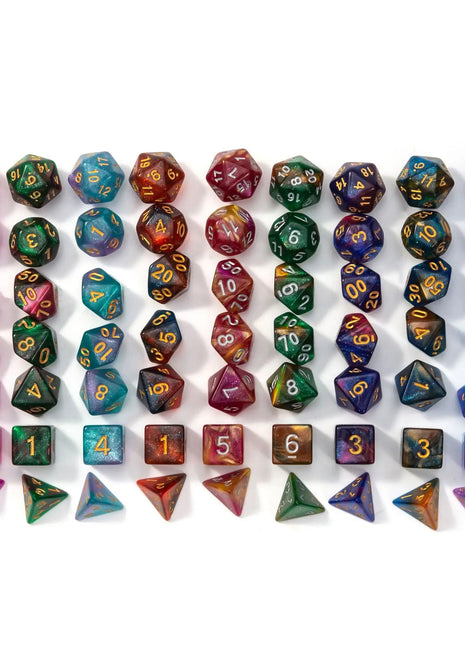Polyhedral Dice Set for DND RPG Tabletop Roleplaying Board Games Dice 7pcs/lot D4 D6 D8 D10 D12 D20 Multifaceted Table Game Dice