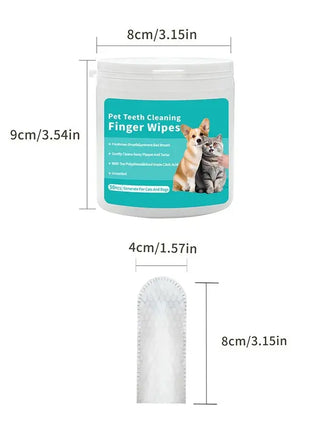 Pet cleaning products Disposable finger toothbrush Pet teeth cleaning finger covers wet wipes  Dog and cat oral cleaning