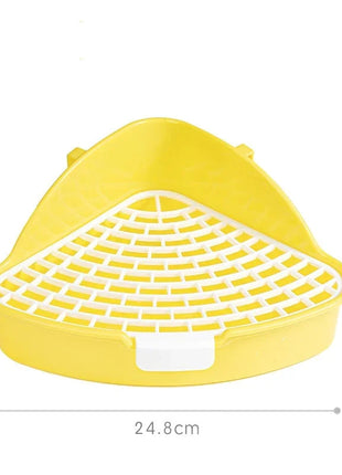 Rabbit Litter Tray Toilet Animal Potty Trainer Bunnies Corner Toilet Box for Ferret Hamster Dragon Cat Guinea Pig Dutch Supplies www.AmBreak.com