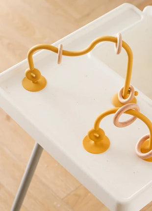 Baby Toy Silicone Educational Toys Infant Montessori Toy Teething Track Maze Wooden Roller Coaster Bead Baby Accessory Teether - www.AmBreak.com - 