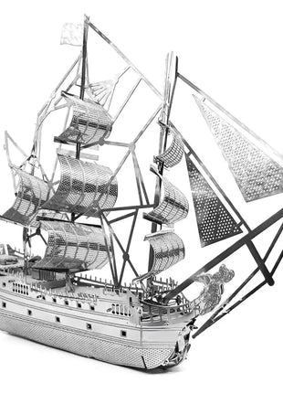 Black Pearl Pirate Ship 3D Metal Puzzle Model Kits DIY Laser Cut Puzzles Jigsaw Toy For Children - www.AmBreak.com - 
