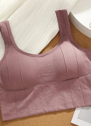 Breathable Sports Bra Anti - Sweat Fitness Top Women Seamless Yoga Bra Shockproof Crop Top Push Up Sport Bra Gym Workout Top - www.AmBreak.com - 