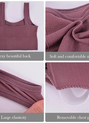 Breathable Sports Bra Anti - Sweat Fitness Top Women Seamless Yoga Bra Shockproof Crop Top Push Up Sport Bra Gym Workout Top - www.AmBreak.com - 