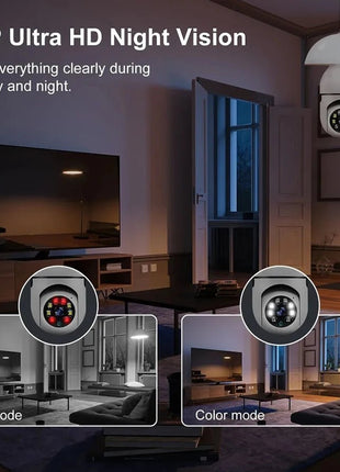 Bulb E27 Surveillance Camera Full Color Night Vision Automatic Human Tracking Zoom Indoor Security Monitor Wifi Miini IP Camera - www.AmBreak.com - 