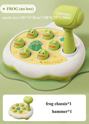 Duck/Frog/Pig Baby Toy Montessori Learning Game Educational Puzzle Gift for 12 24 Months Toddler Boy/Girl with Hammer - www.AmBreak.com - 
