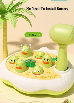 Duck/Frog/Pig Baby Toy Montessori Learning Game Educational Puzzle Gift for 12 24 Months Toddler Boy/Girl with Hammer - www.AmBreak.com - 