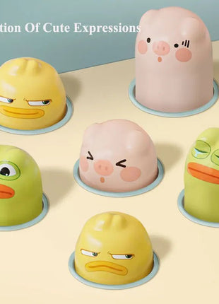 Duck/Frog/Pig Baby Toy Montessori Learning Game Educational Puzzle Gift for 12 24 Months Toddler Boy/Girl with Hammer - www.AmBreak.com - 