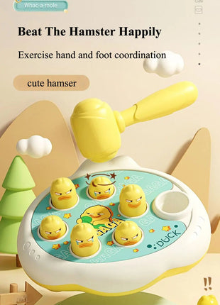 Duck/Frog/Pig Baby Toy Montessori Learning Game Educational Puzzle Gift for 12 24 Months Toddler Boy/Girl with Hammer - www.AmBreak.com - 