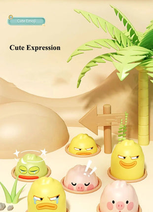 Duck/Frog/Pig Baby Toy Montessori Learning Game Educational Puzzle Gift for 12 24 Months Toddler Boy/Girl with Hammer - www.AmBreak.com - 