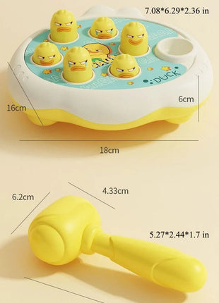Duck/Frog/Pig Baby Toy Montessori Learning Game Educational Puzzle Gift for 12 24 Months Toddler Boy/Girl with Hammer - www.AmBreak.com - 