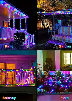 Fairy Lights Solar Garden Lights String Lights with 8 Modes Waterproof Wire Lights for Patio Yard Trees Christmas Party - www.AmBreak.com - 