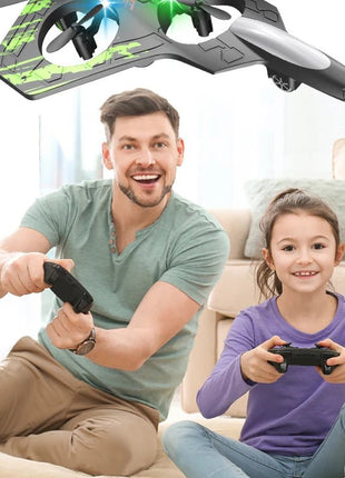 Glider Flying Helicopter RC Hobby Jet Plane 2.4G Stunt Remote Control Foam Fighter Airplane Toy With Light - www.AmBreak.com - 