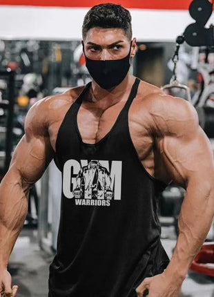 Gym Bodybuilding Tank Tops Fashion Y - back Suspenders Vests Cotton Breathable Sleeveless Singlets Mens Fitness Muscle Sport Shirt - www.AmBreak.com - 