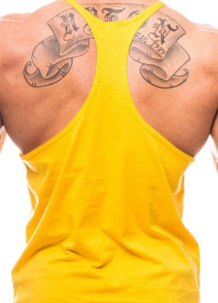 Gym Bodybuilding Tank Tops Fashion Y - back Suspenders Vests Cotton Breathable Sleeveless Singlets Mens Fitness Muscle Sport Shirt - www.AmBreak.com - 