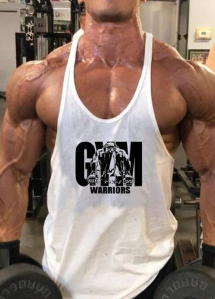 Gym Bodybuilding Tank Tops Fashion Y - back Suspenders Vests Cotton Breathable Sleeveless Singlets Mens Fitness Muscle Sport Shirt - www.AmBreak.com - 
