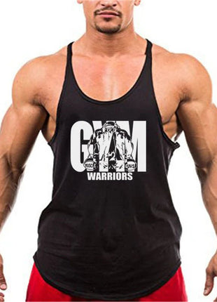 Gym Bodybuilding Tank Tops Fashion Y - back Suspenders Vests Cotton Breathable Sleeveless Singlets Mens Fitness Muscle Sport Shirt - www.AmBreak.com - 